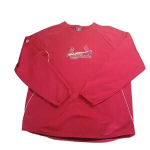 St. Louis Cardinals Men’s L Majestic Therma Base Batting Practice Pullover